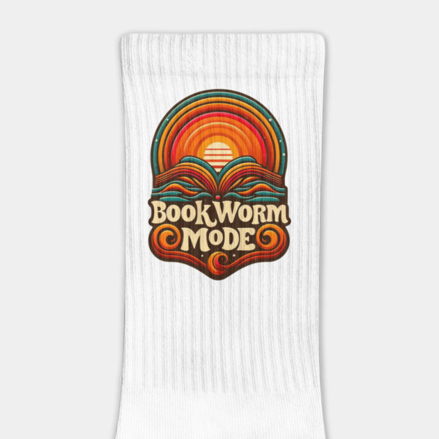 Bookworm Retro Sunset – Open Book Aesthetic by Ben's Store 1