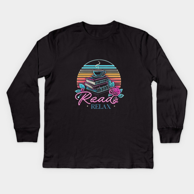 Read&Relax- Retro Style Kids Long Sleeve T-Shirt by Ben's Store 1