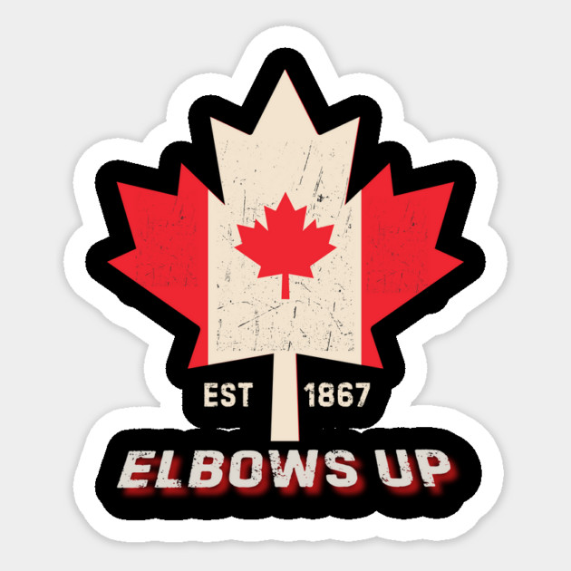 Canada Elbows Up Sticker by The WYLD Tribe