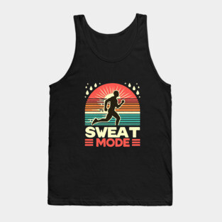 Sweat Mode- Stylish Vintage style jogging hobby Tank Top