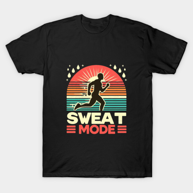 Sweat Mode- Stylish Vintage style jogging hobby T-Shirt by Ben's Store 1