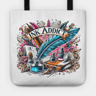 Ink Addict- Vintage Style Tote