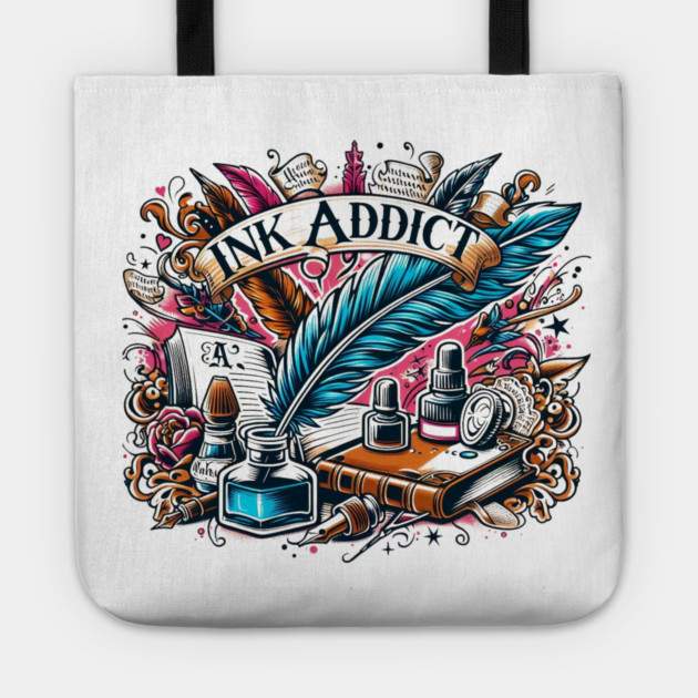 Ink Addict- Vintage Style Tote by Ben's Store 1
