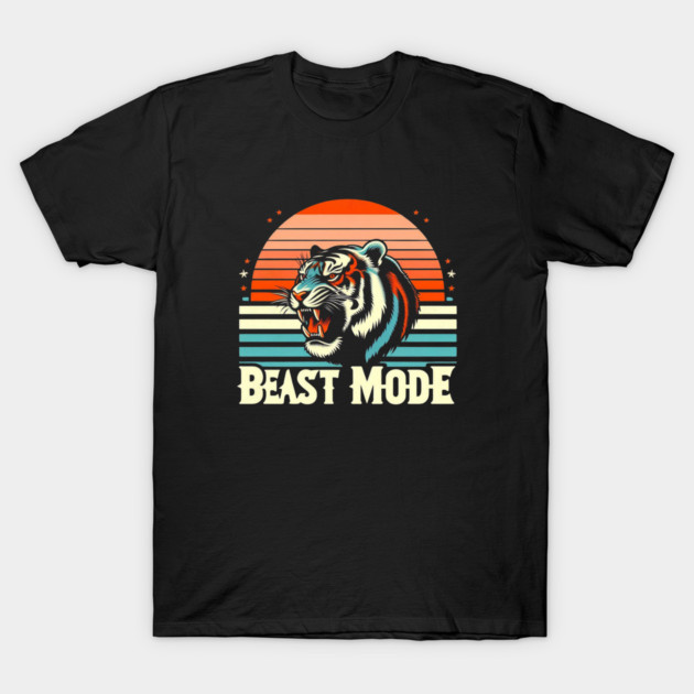 Beast Mode- Vintage Style Tiger Vibes T-Shirt by Ben's Store 1