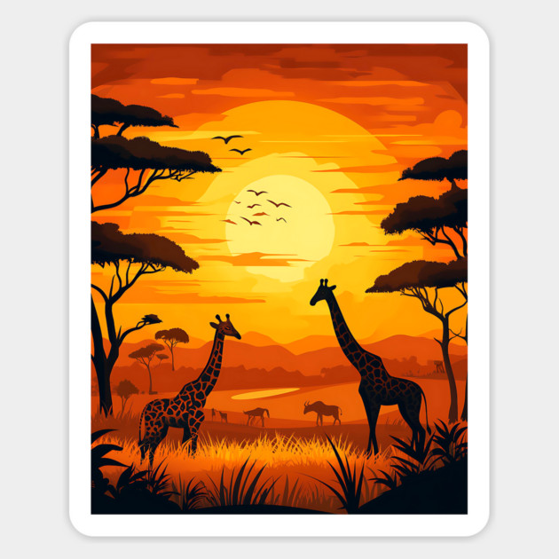 Giraffe African Safari Magnet by UrbanLifeApparel