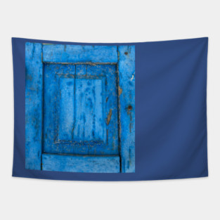 "Weathered Blue: Fisherman's Village, Lanzarote" Tapestry
