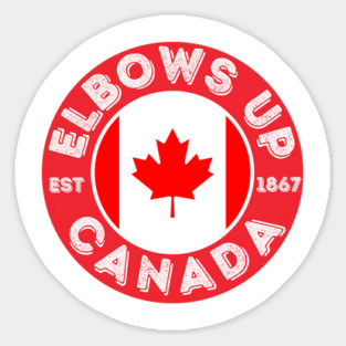 Elbows-Up Sticker