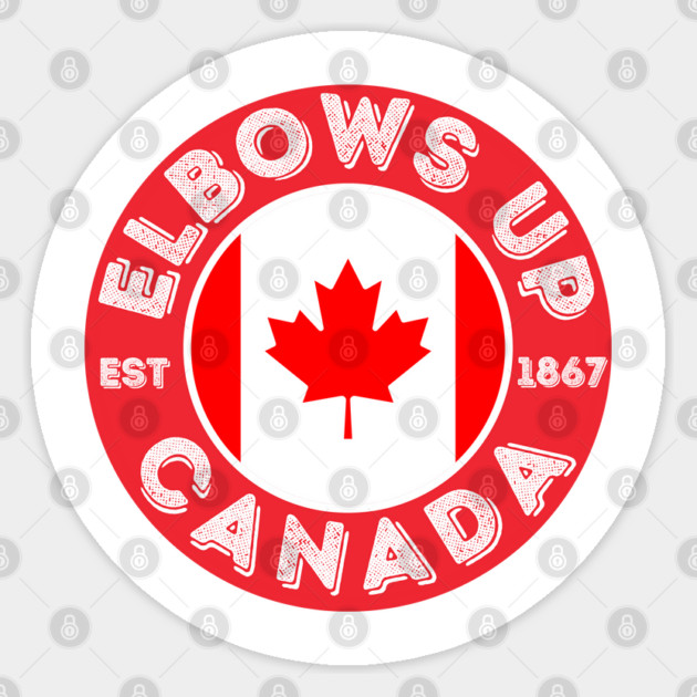 Elbows-Up Sticker by Creatifly Graphic Tees