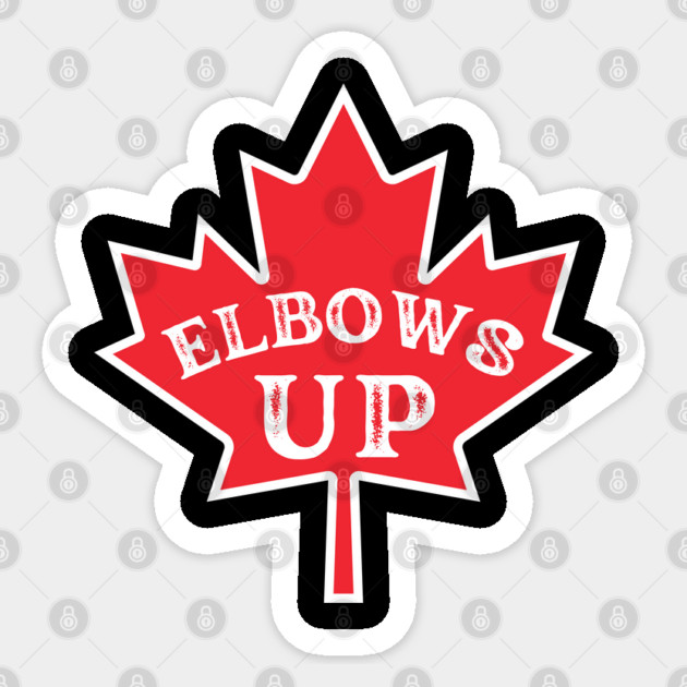 Elbows-Up Sticker by Creatifly Graphic Tees