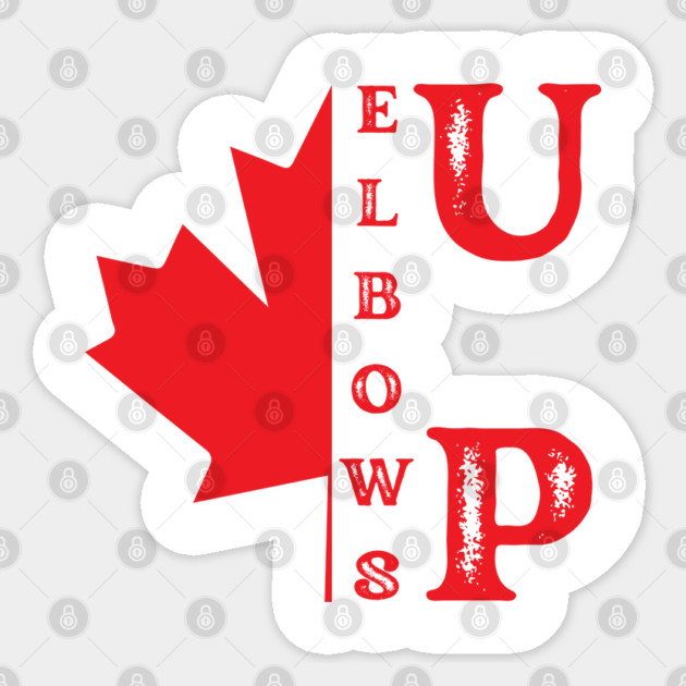 elbows-up Sticker by Creatifly Graphic Tees