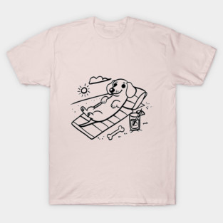 Beach Day Wiener Dog - Cute Dachshund Summer Illustration T-Shirt