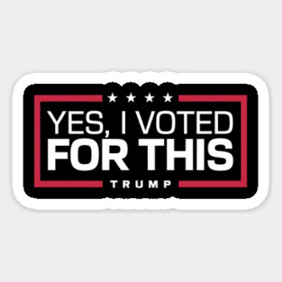 Yes, I Voted for This – Pro Trump 2025 Magnet