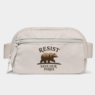 Resist – Save Our Parks Bear Design | Protect National Parks & Wildlife Bag