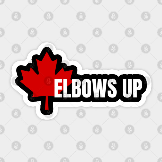 Elbows-Up Sticker by Creatifly Graphic Tees