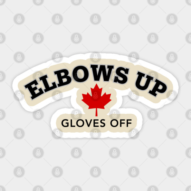 Elbows Up Gloves Off Sticker by Creatifly Graphic Tees