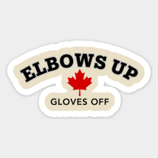 Elbows Up Gloves Off Magnet