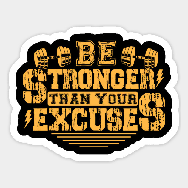 Be Stronger Than Your Excuses - Bold Typography Magnet by Otaku Vibes