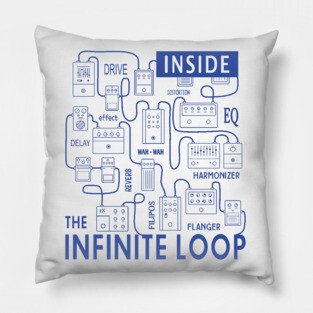 Infinite Loop. Pedal Flow Light Pillow