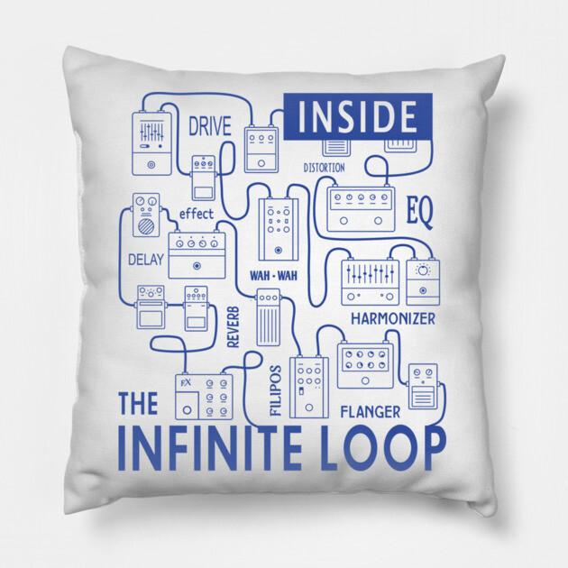 Infinite Loop. Pedal Flow Light Pillow by filiposwear