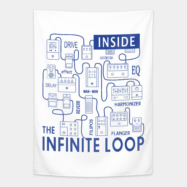 Infinite Loop. Pedal Flow Light Tapestry by filiposwear