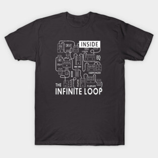 Infinite Loop. Pedal Flow Dark T-Shirt
