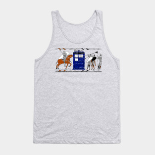 Tardis Bayeux Tapestry Doctor Who Tank Top
