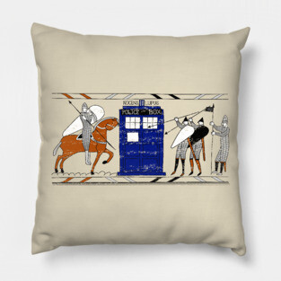 Tardis Bayeux Tapestry Doctor Who Pillow