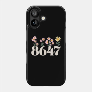 Vintage 86 47 Anti-Trump Flower President Phone Case