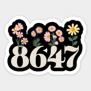 Vintage 86 47 Anti-Trump Flower President Magnet