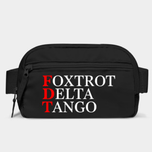 Foxtrot Delta Tango Bumper , Anti Trump Military Alphabet Vinyl Bag