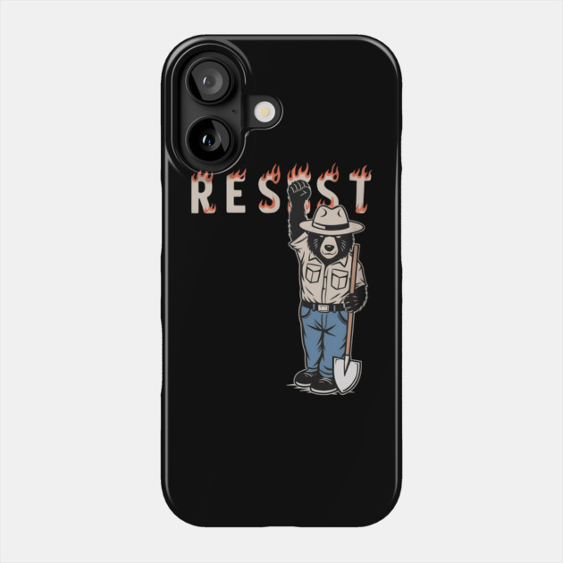 Vintage The Resist Bear Nation Park Phone Case by ArtistTee ⭐⭐⭐⭐⭐