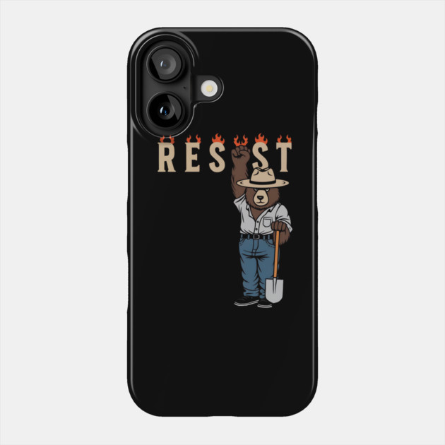 The Resist Bear Nation Park Funny Phone Case by ArtistTee ⭐⭐⭐⭐⭐