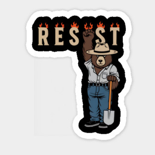 The Resist Bear Nation Park Funny Magnet