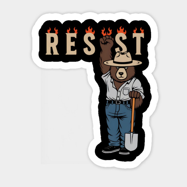 The Resist Bear Nation Park Funny Magnet by ArtistTee ⭐⭐⭐⭐⭐