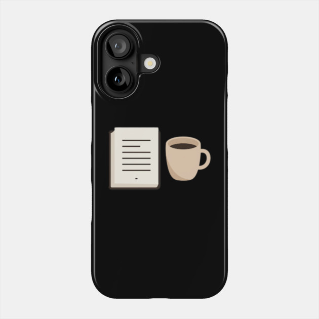 Coffee and Book lover Phone Case by SR8891