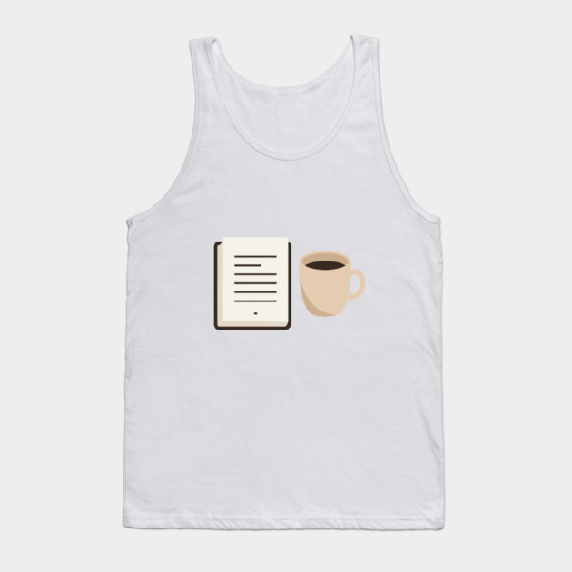 Coffee and Book lover Tank Top by SR8891