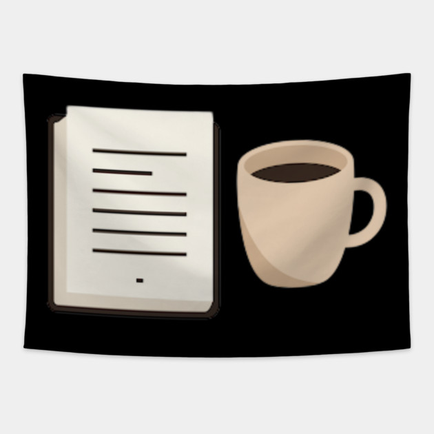 Coffee and Book lover Tapestry by SR8891