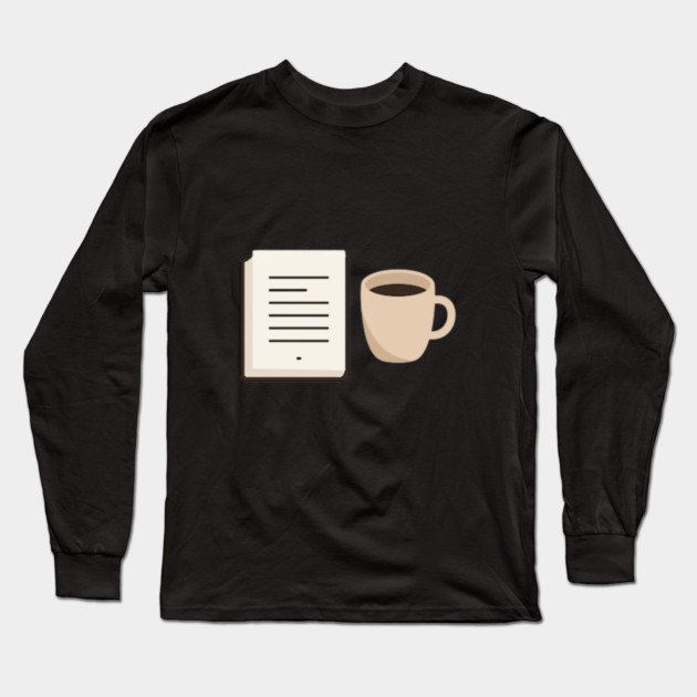 Coffee and Book lover Long Sleeve T-Shirt by SR8891