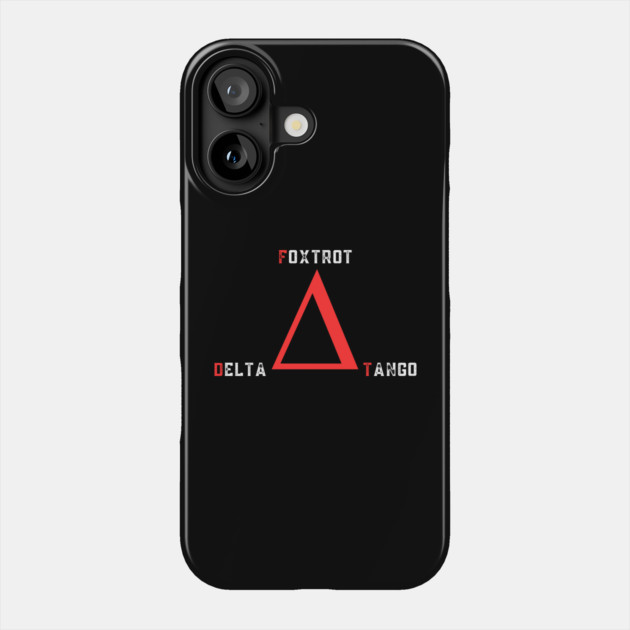 Foxtrot-Delta-Tango Phone Case by Creatifly Graphic Tees