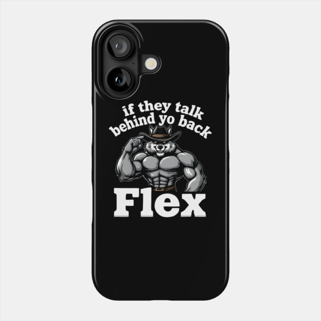 Flex on the Haters: Wolf Cowboy Muscle Phone Case by MakerMind8.2