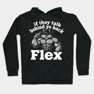 Flex on the Haters: Wolf Cowboy Muscle Hoodie