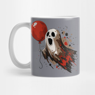 Ghost and Red Balloon Mug