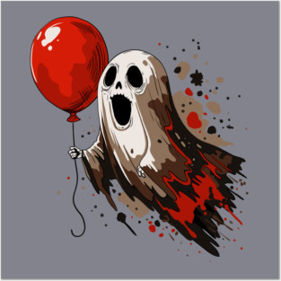Ghost and Red Balloon Posters and Art