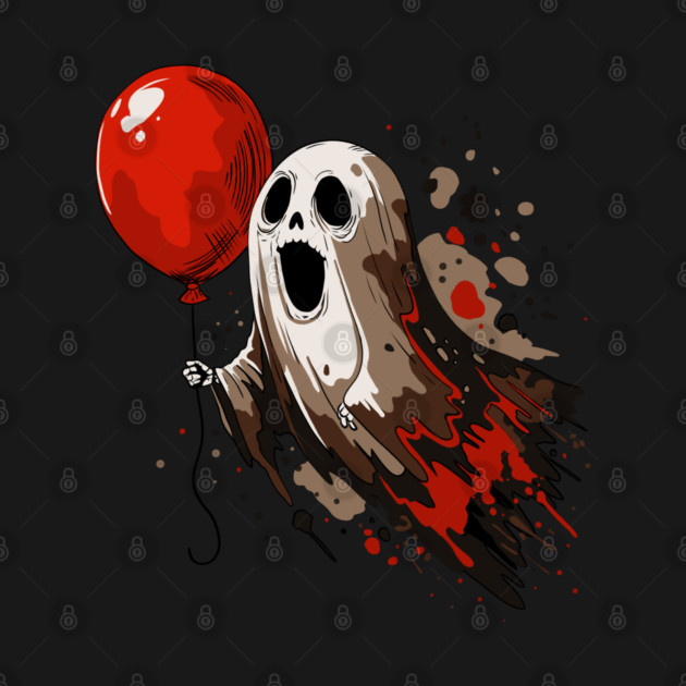 Ghost and Red Balloon by H. R. Sinclair