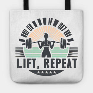 Lift and Repeat: Vintage Strength Tote