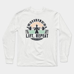 Lift and Repeat: Vintage Strength Long Sleeve T-Shirt