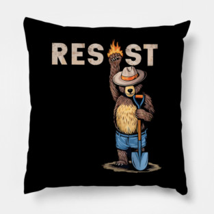 Smokey-The-Resist-Bear Pillow