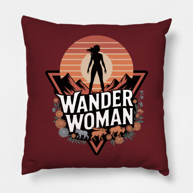 Wander Woman Pillow by Pete the Cat Guy