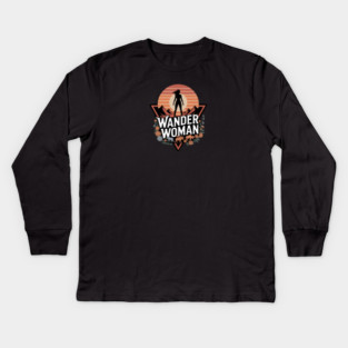 Wander Woman Kids Long Sleeve T-Shirt