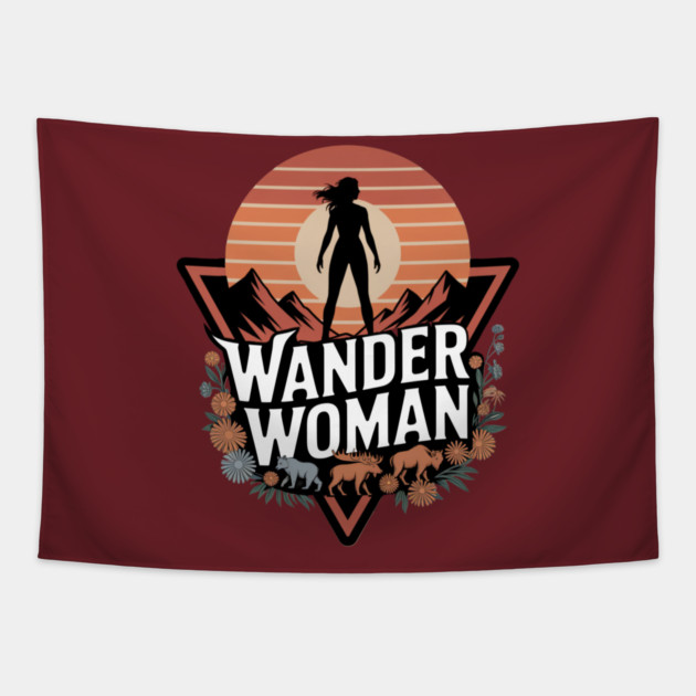 Wander Woman Tapestry by Pete the Cat Guy